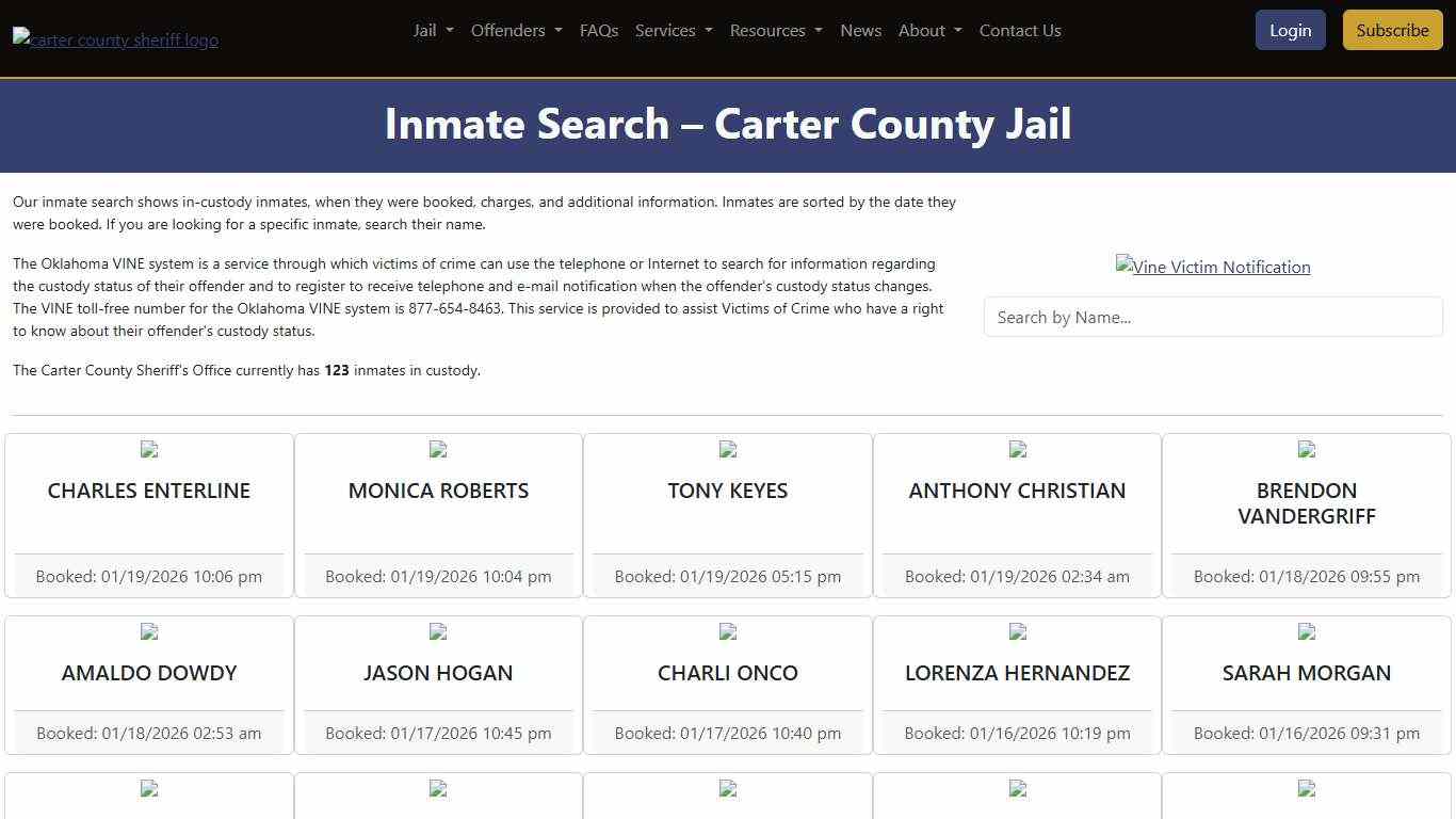 Inmate Search | County Sheriff's Office